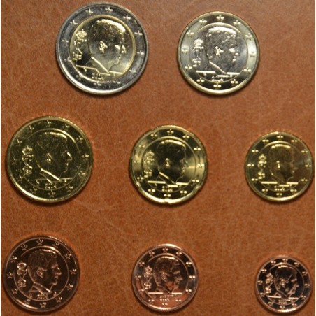 eurocoin eurocoins Belgium 2014 set of 8 King Philippe coins (UNC)