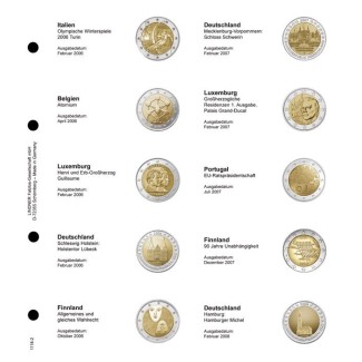 Euromince mince Strana 2. do Lindner albumu na 2 Euro mince (Talian...