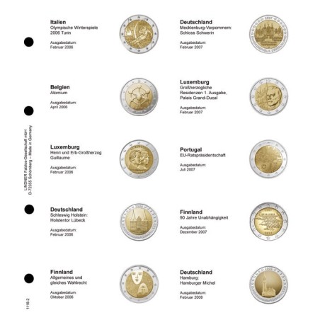 eurocoin eurocoins Lindner page for common 2 Euro coins - page 2 (I...