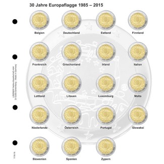 euroerme érme Lindner gyűjtőlap a 2015-ös közös kiadás érméire