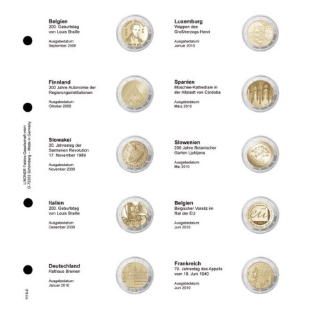 eurocoin eurocoins Lindner page for common 2 Euro coins - page 6. (...