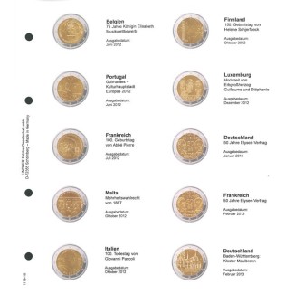 euroerme érme Lindner gyűjtőlap 10. (Belgium 2012 - Németország 2013)