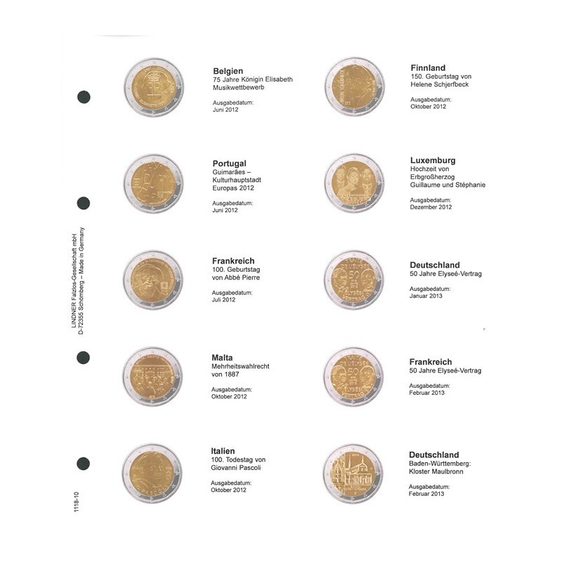 eurocoin eurocoins Lindner page for common 2 Euro coins - page 10. ...