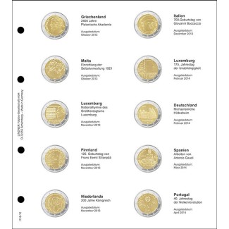 Euromince mince Strana 12. do Lindner albumu na 2 Euro mince (Gréck...