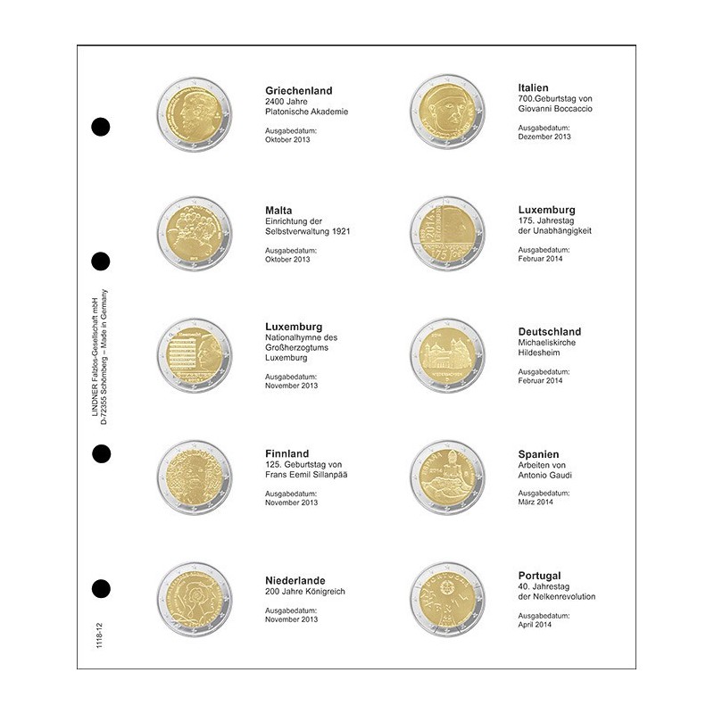 eurocoin eurocoins Lindner page for common 2 Euro coins - page 12. ...