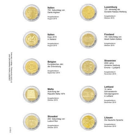 eurocoin eurocoins Lindner page for common 2 Euro coins - page 17. ...