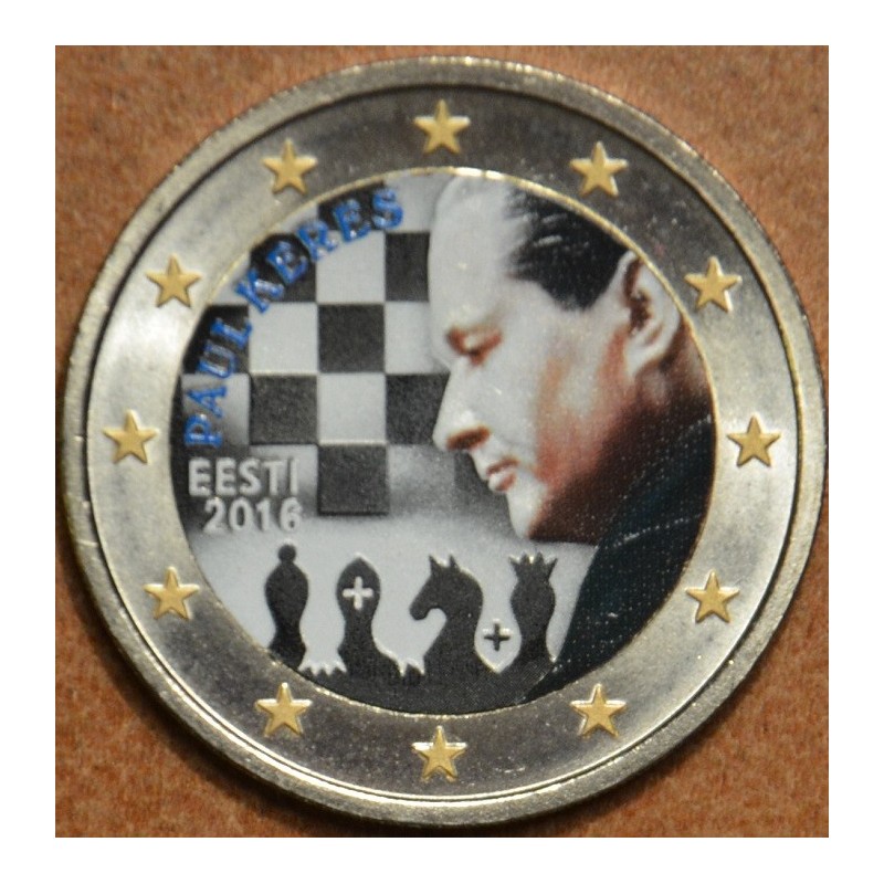 eurocoin eurocoins 2 Euro Estonia 2016 - Paul Keres II. (colored UNC)