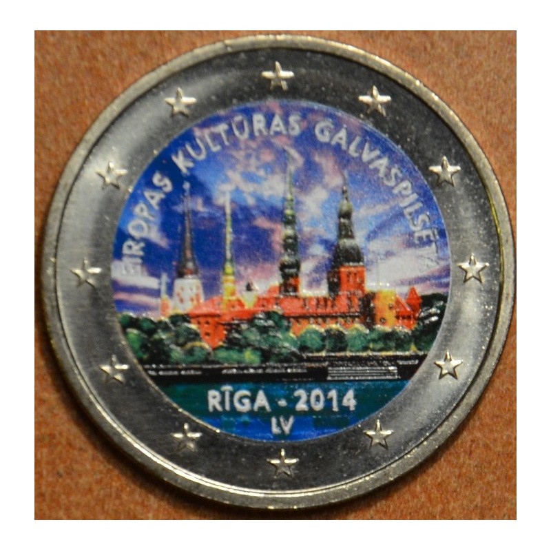 Euromince mince 2 Euro Lotyšsko 2014 - Riga Európske mesto kultúry ...