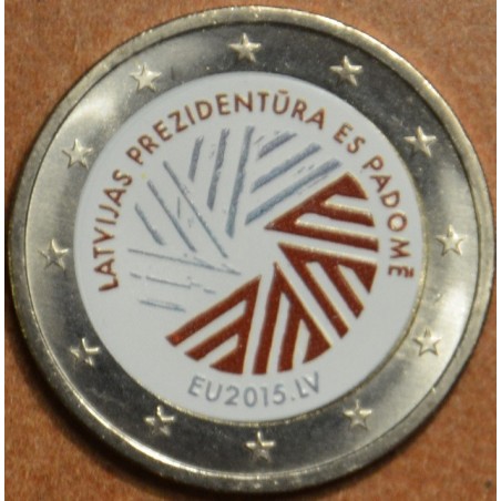 euroerme érme 2 Euro Lettország - Lettország EU elnöksége II. (szín...