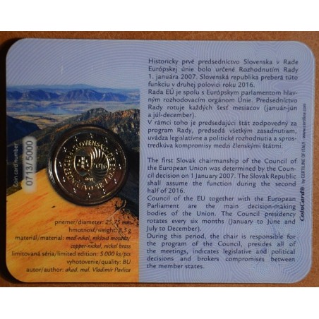 eurocoin eurocoins 2 Euro Slovakia 2016 - EU presidency (BU card)