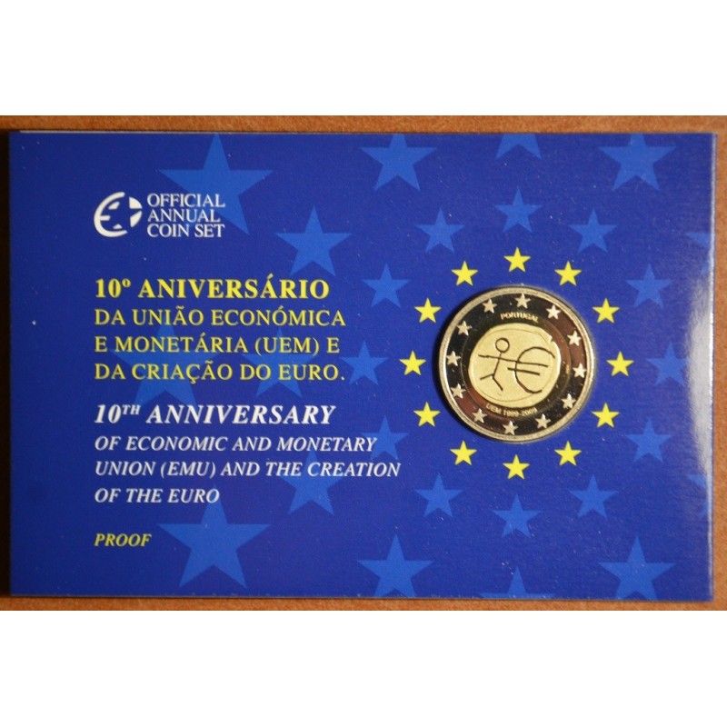 euroerme érme 2 Euro Portugália 2009 - 10 éves az Európai Monetáris...