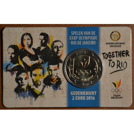euroerme érme 2 Euro Belgium 2016 - Belgium olimpiai csapata (BU ká...