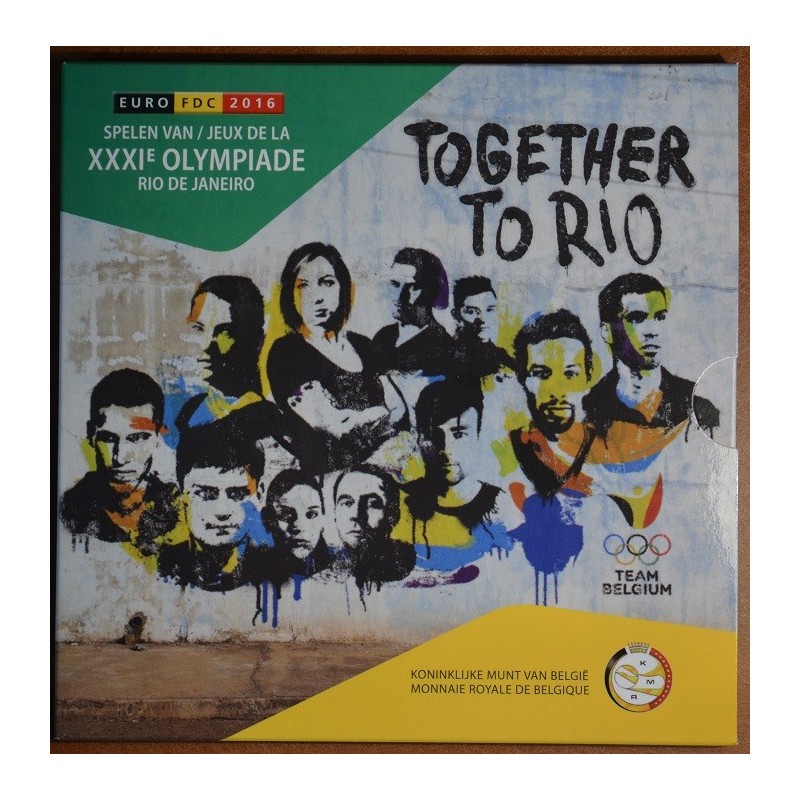 euroerme érme Belgium 2016 forgalmi sor + 2 Euro Rio (BU)