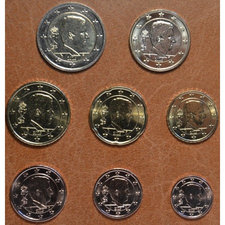 eurocoin eurocoins Belgium 2016 set of 8 King Philippe coins (UNC)