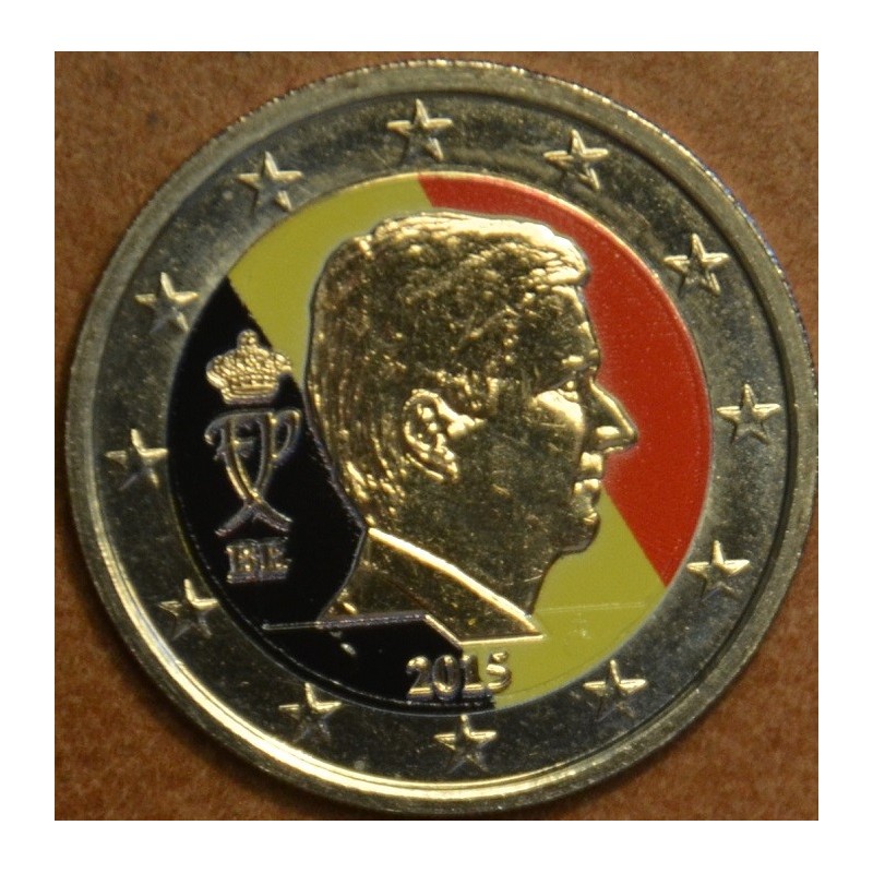 euroerme érme 2 Euro Belgium 2015 (színezett UNC)