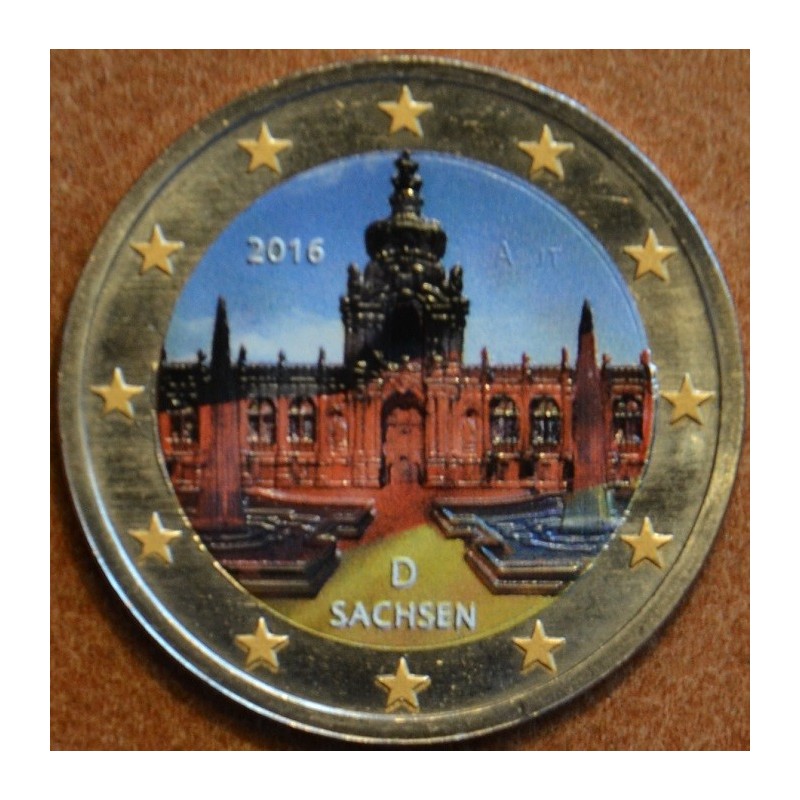 eurocoin eurocoins 2 Euro Germany 2016 - Saxony: Dresden (colored UNC)