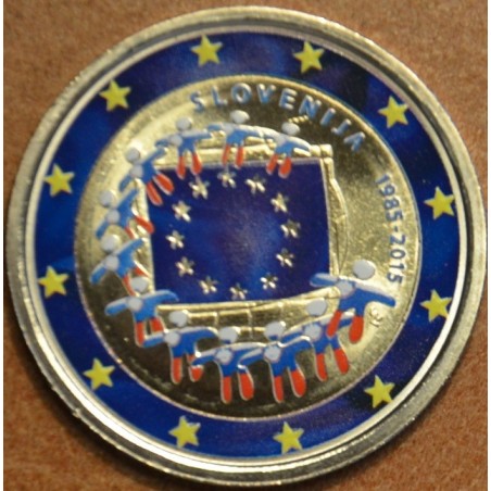 eurocoin eurocoins 2 Euro Slovenia 2015 - 30 years of European flag...