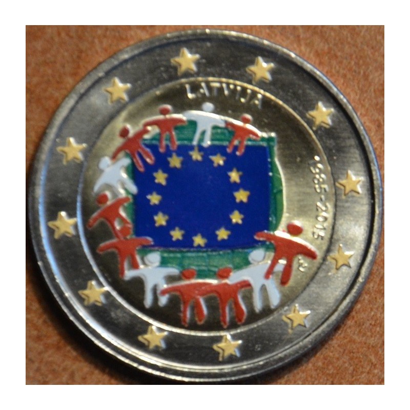 Euromince mince 2 Euro Lotyšsko 2015 - 30 rokov Europskej vlajky (f...