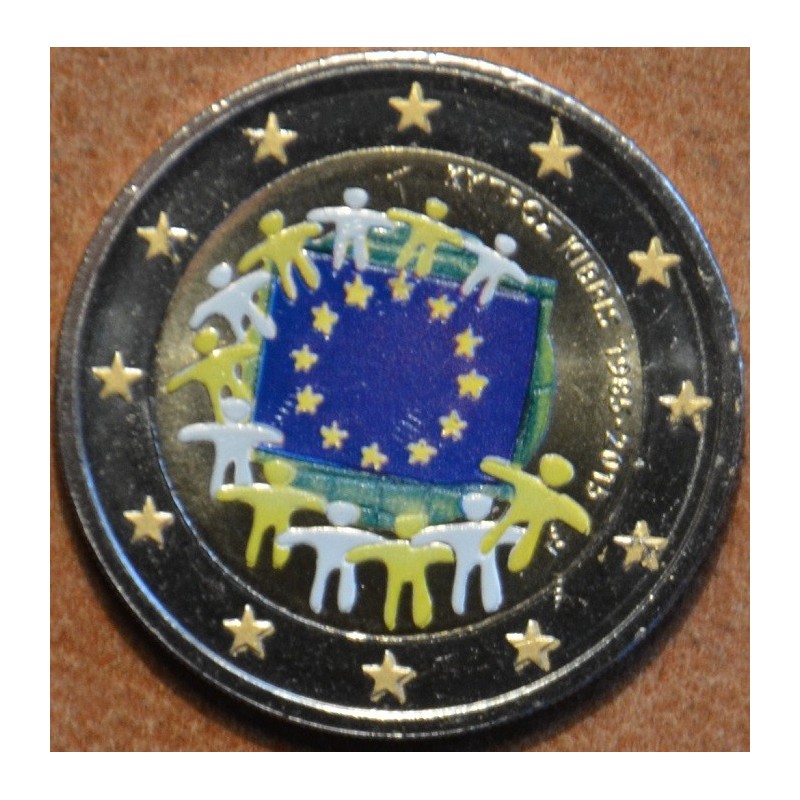 euroerme érme 2 Euro Ciprus 2015 - Az európai lobogó 30 éve (színez...