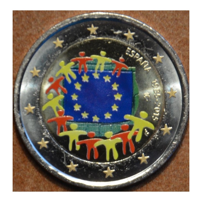 euroerme érme 2 Euro Spanyolország 2015 - Az európai lobogó 30 éve ...
