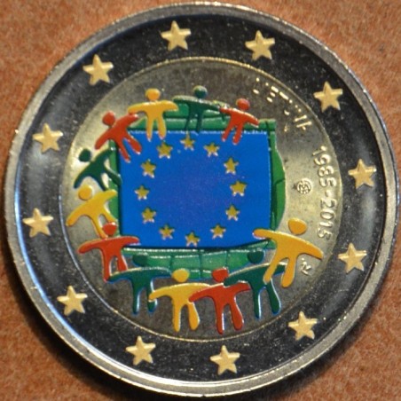 euroerme érme 2 Euro Litvánia 2015 - Az európai lobogó 30 éve (szín...