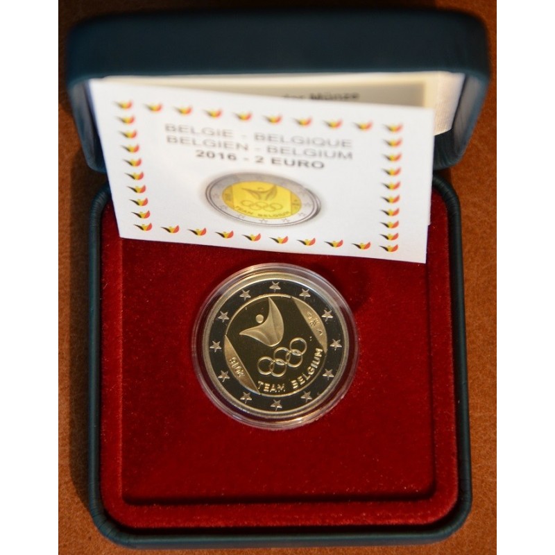 Euromince mince 2 Euro Belgicko 2016 - Olympijský team Belgicka (Pr...