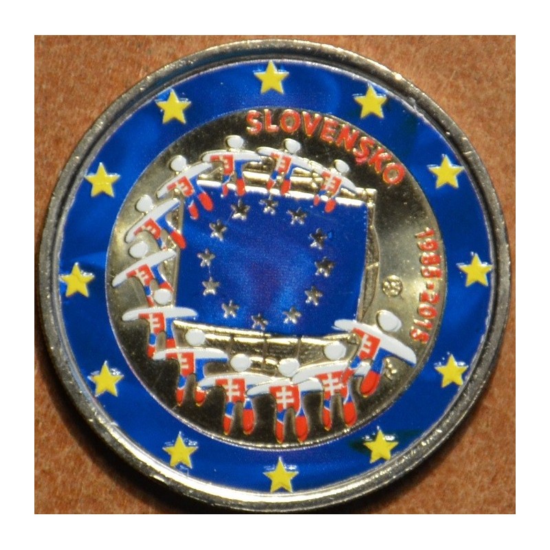 eurocoin eurocoins 2 Euro Slovakia 2015 - 30 years of European flag...