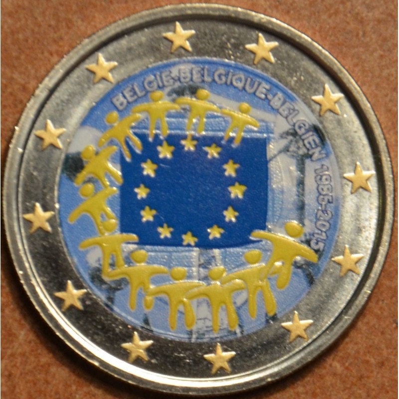 eurocoin eurocoins 2 Euro Belgium 2015 - 30 years of European flag ...