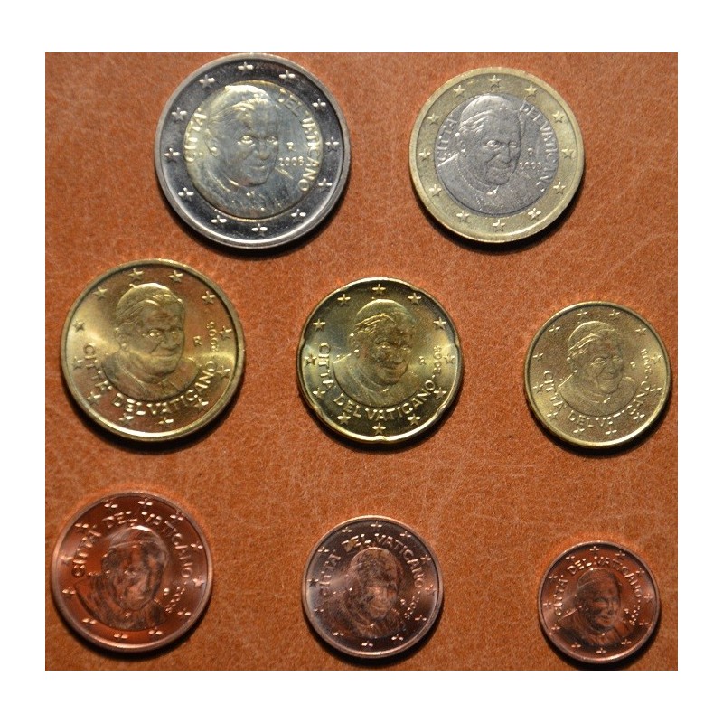 Euromince mince Vatikan 2008 sada 8 euromincí (UNC bez foldra)
