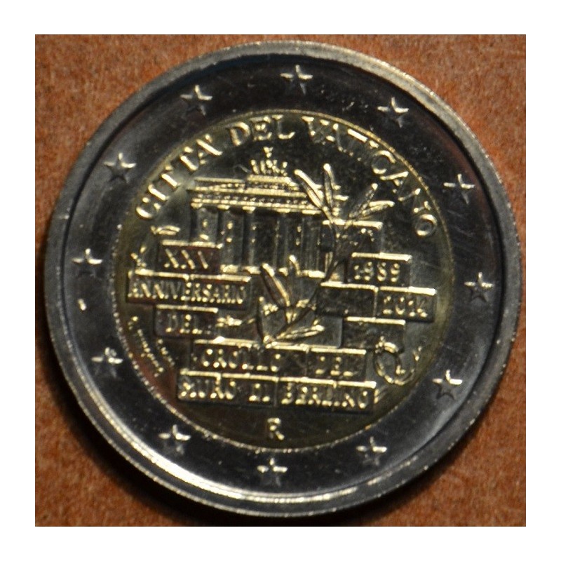 Euromince mince 2 Euro Vatikán 2014 - 25. výročie pádu Berlinského ...