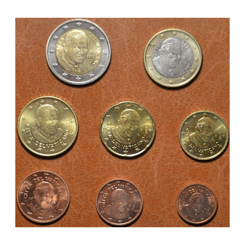 eurocoin eurocoins Vatican 2012 set of 8 eurocoins (UNC w/o folder)