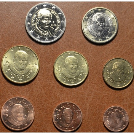 Euromince mince Vatikan 2009 sada 8 euromincí (UNC bez foldra)