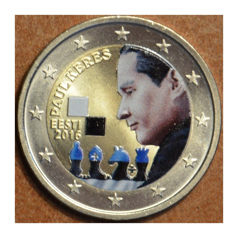 eurocoin eurocoins 2 Euro Estonia 2016 - Paul Keres III. (colored UNC)