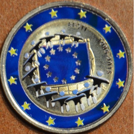 eurocoin eurocoins 2 Euro Estonia 2015 - 30 years of European flag ...