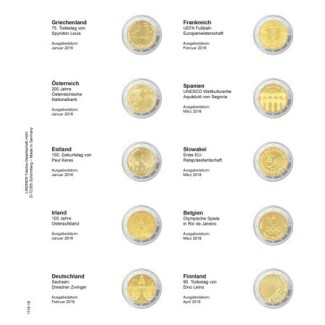 Euromince mince Strana 18. do Lindner albumu na 2 Euro mince (Gréck...