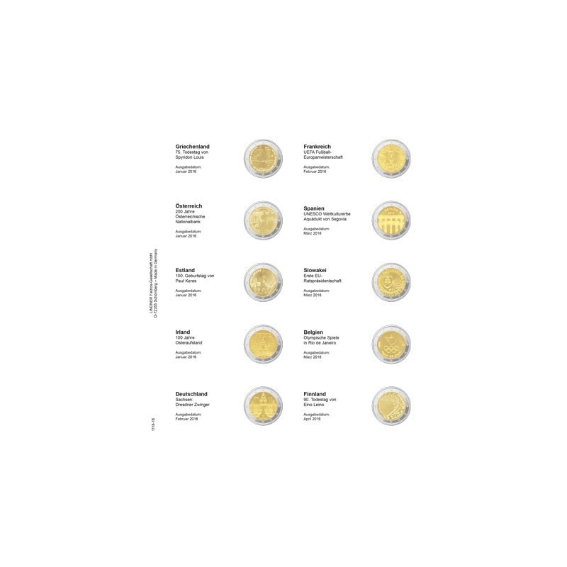 eurocoin eurocoins Lindner page for common 2 Euro coins - page 18. ...
