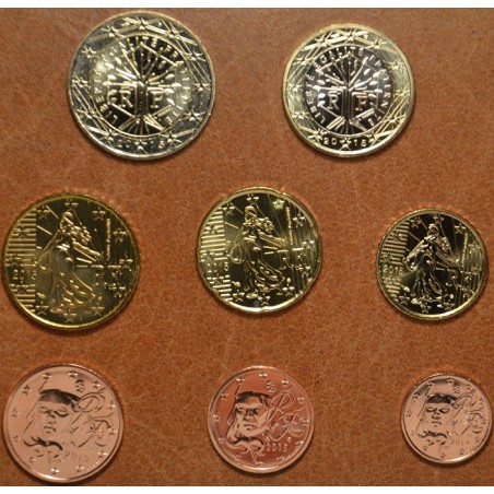 eurocoin eurocoins France 2002 set of 8 eurocoins (UNC)