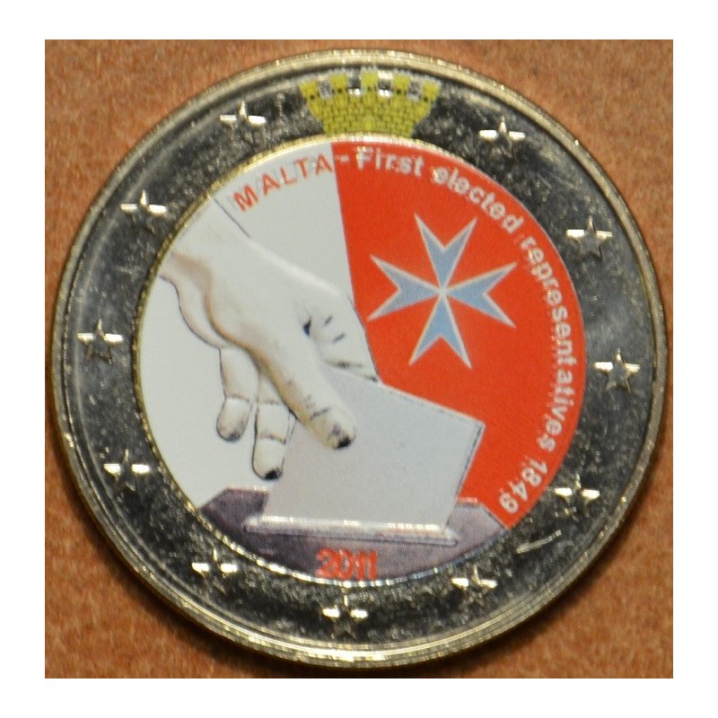 Euromince mince 2 Euro Malta 2011 - História Malty: Prvé voľby v 18...