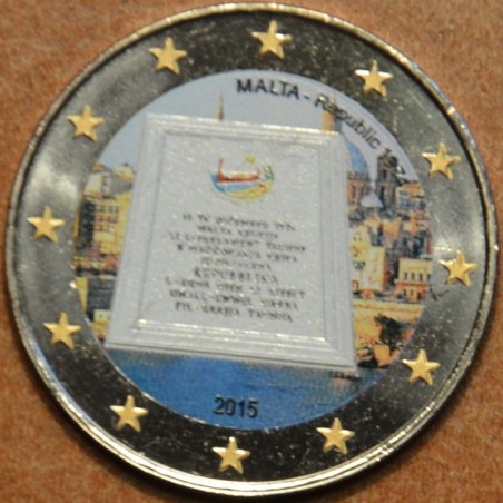 euroerme érme 2 Euro Málta 2015 - Köztársaság 1974 III. (színezett ...