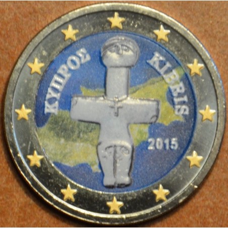 eurocoin eurocoins 2 Euro Cyprus 2015 (colored UNC)