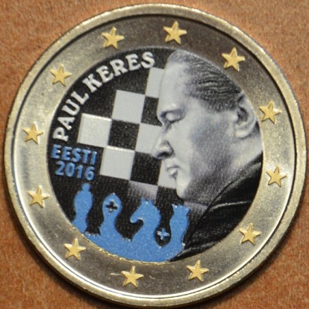 eurocoin eurocoins 2 Euro Estonia 2016 - Paul Keres IV. (colored UNC)
