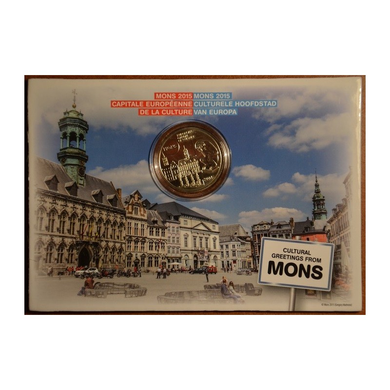 eurocoin eurocoins 5 Euro Belgium 2015 Mons (BU card)