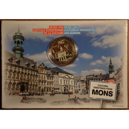 eurocoin eurocoins 5 Euro Belgium 2015 Mons (BU card)
