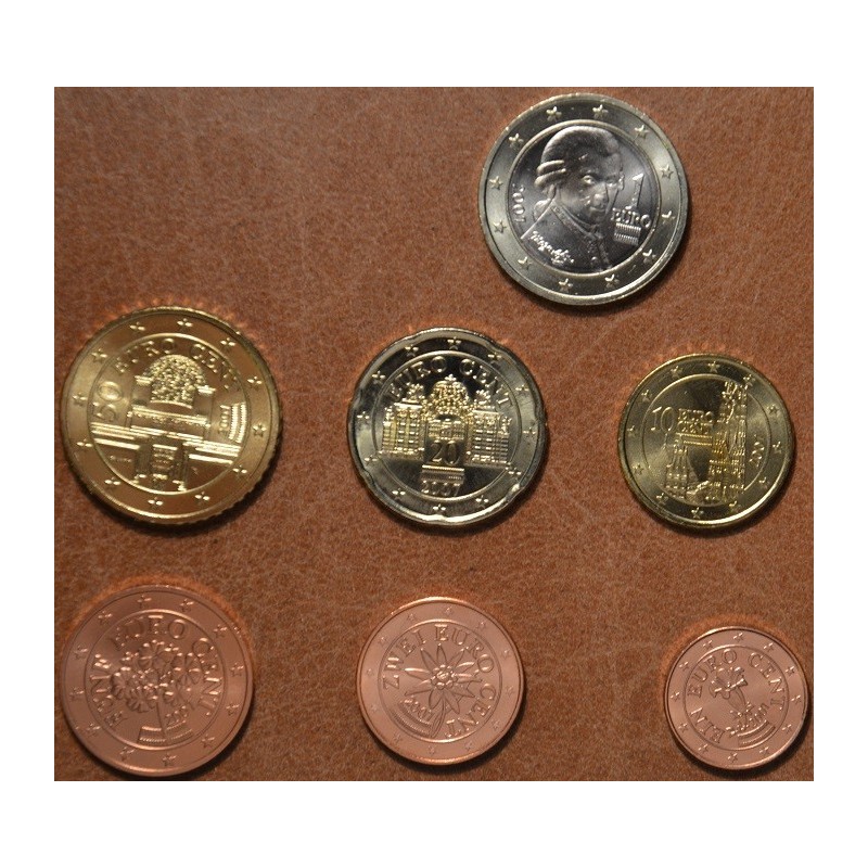 Euromince mince Sada 7 rakúskych mincí 2007 (UNC)
