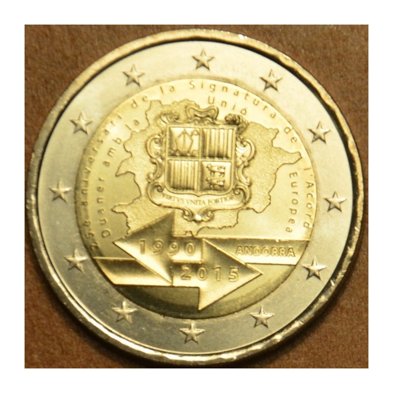 Euromince mince 2 Euro Andorra 2015 - 25. výročie colnej dohody s E...