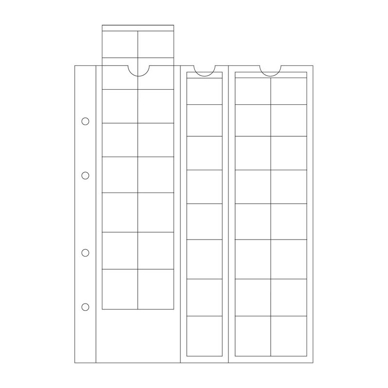 Euromince mince 5 listov do albumov Leuchtturm OPTIMA na sady