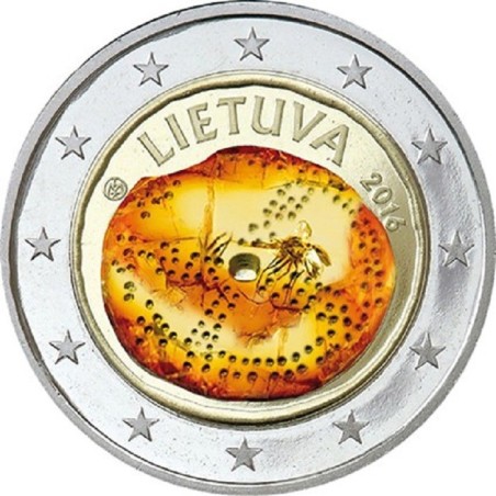 euroerme érme 2 Euro Litvánia 2016 - A balti kultúra IV. (színezett...