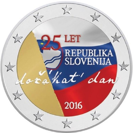 eurocoin eurocoins 2 Euro Slovenia 2016 - The 25th anniversary of i...