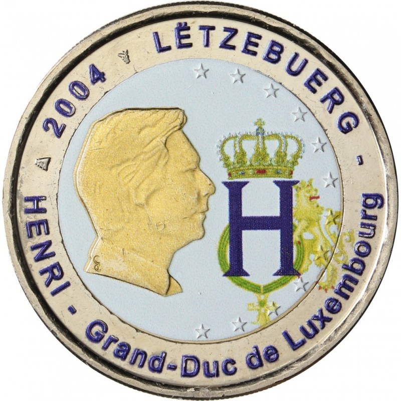 Euromince mince 2 Euro Luxembursko 2004 - Veľkovojvoda Henri II. (f...