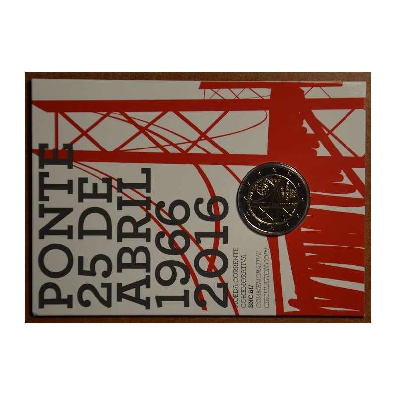 Euromince mince 2 Euro Portugalsko 2016 - 50 rokov od vybudovania p...